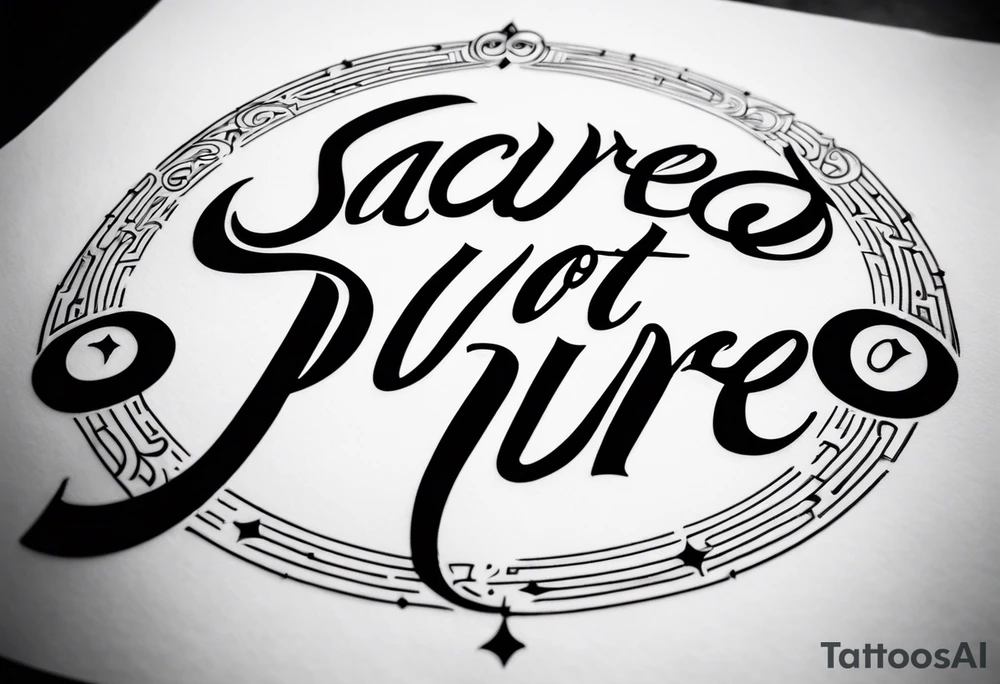 "sacred, not pure" tattoo idea