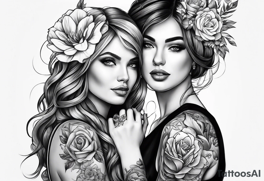 Mom daughter tattoo idea