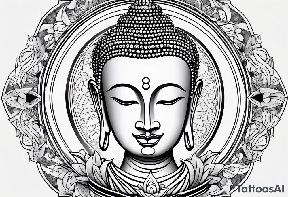 golden ratio, buddha tattoo idea