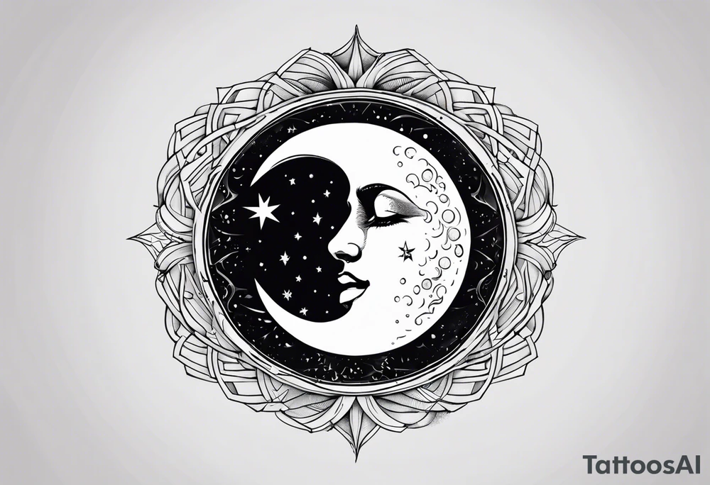 Moon lune tattoo idea