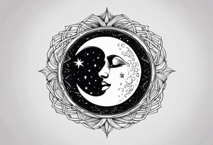 Moon lune tattoo idea