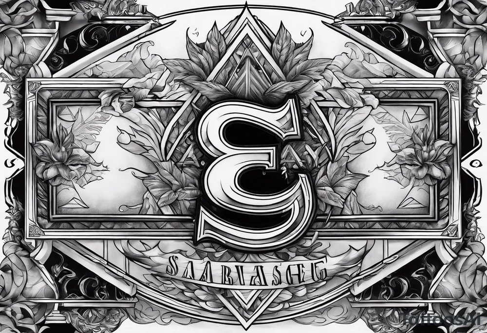 Savage letters smoke rising money tattoo idea