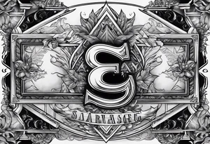 Savage letters smoke rising money tattoo idea