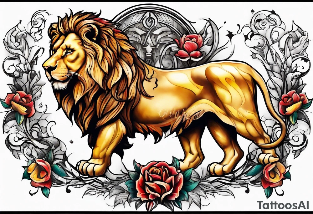 german lion tattoo idea