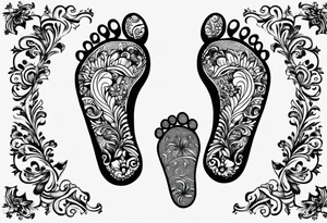 baby footprints tattoo idea