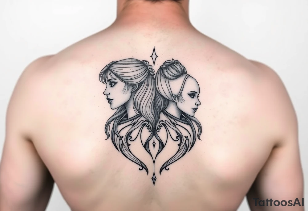 Tattoo for twin sisters tattoo idea