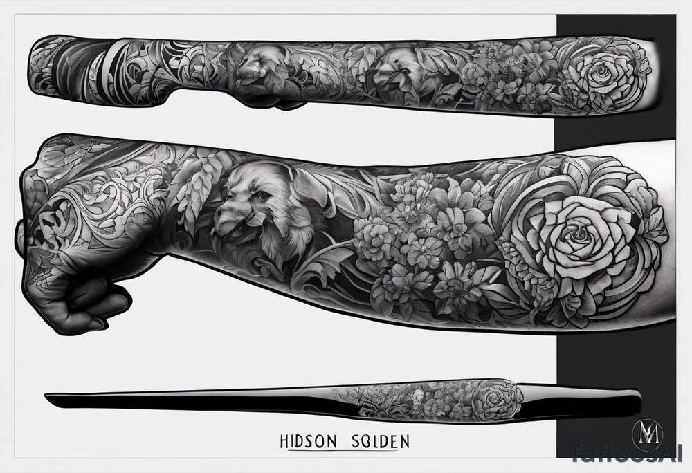 Inscribe 'Hudson Sugden' on both forearms, one name per arm. tattoo idea