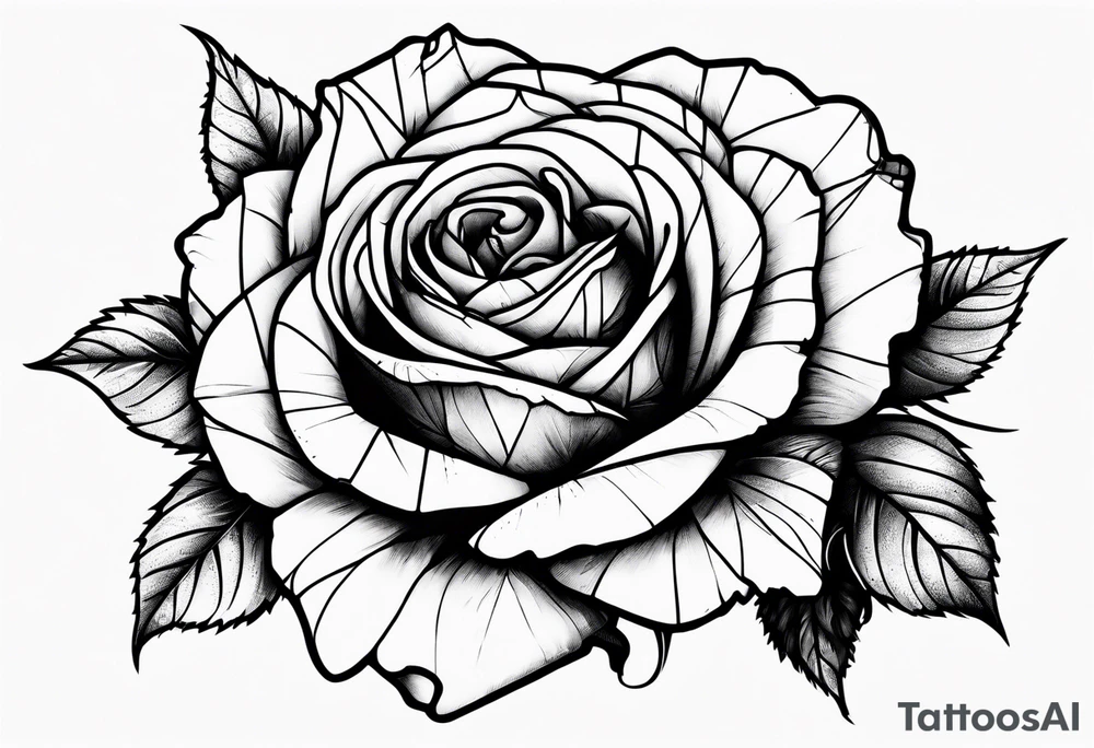 Dead rose with a depression quote tattoo idea
