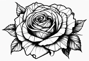 Dead rose with a depression quote tattoo idea