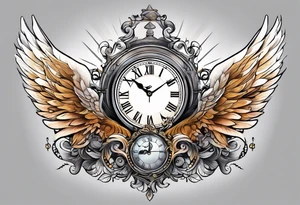 sunlight, dove, clock, tattoo idea