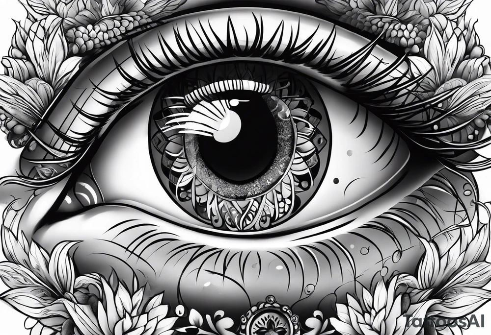 big eye tattoo idea