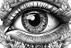 big eye tattoo idea