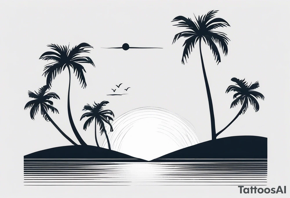 Palm tree tattoo idea