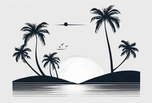Palm tree tattoo idea