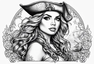 pirate mermaid tattoo idea