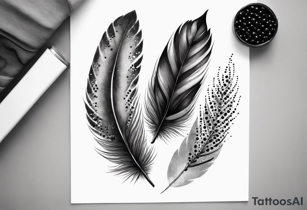 leaves that look like feathers tattoo idea