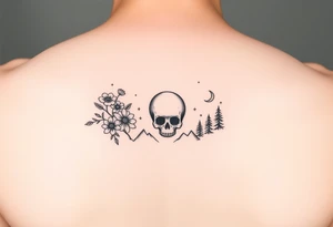 flowers skull lovers
Crescent moon and stars mountains forests
Feminine tattoo idea