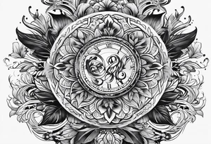 sleeve filler behind words tattoo idea