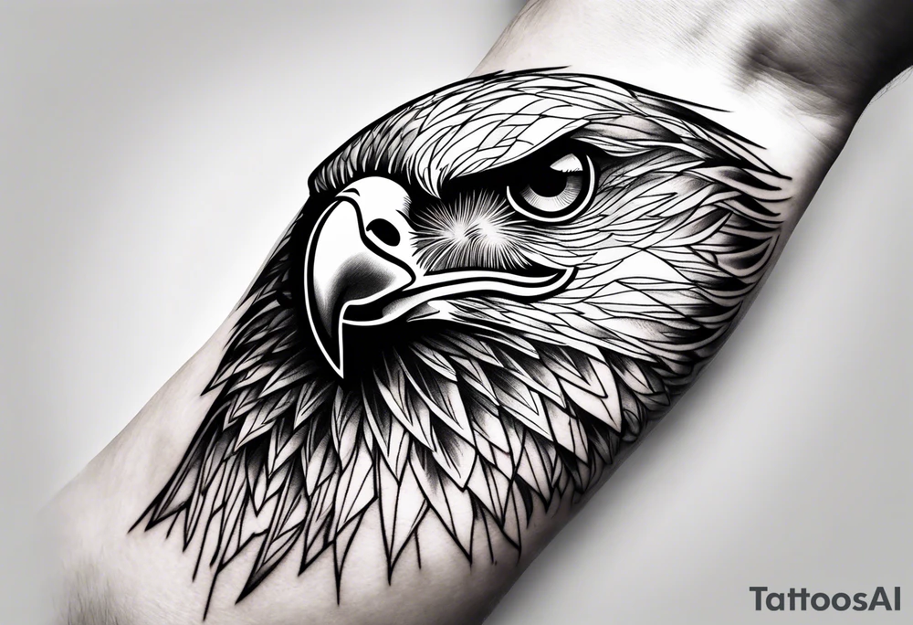 hawk on wrist detailed to fit the whole thing tattoo idea