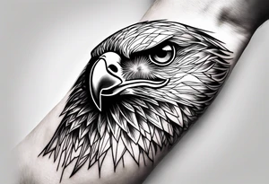 hawk on wrist detailed to fit the whole thing tattoo idea