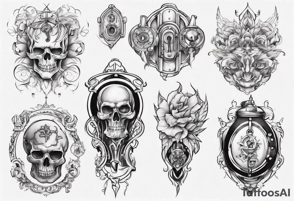 white lock tattoo idea