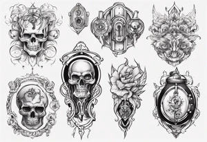 white lock tattoo idea