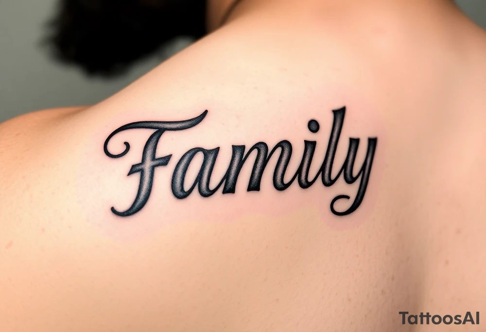 Family  word tattoo idea