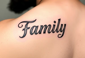 Family  word tattoo idea