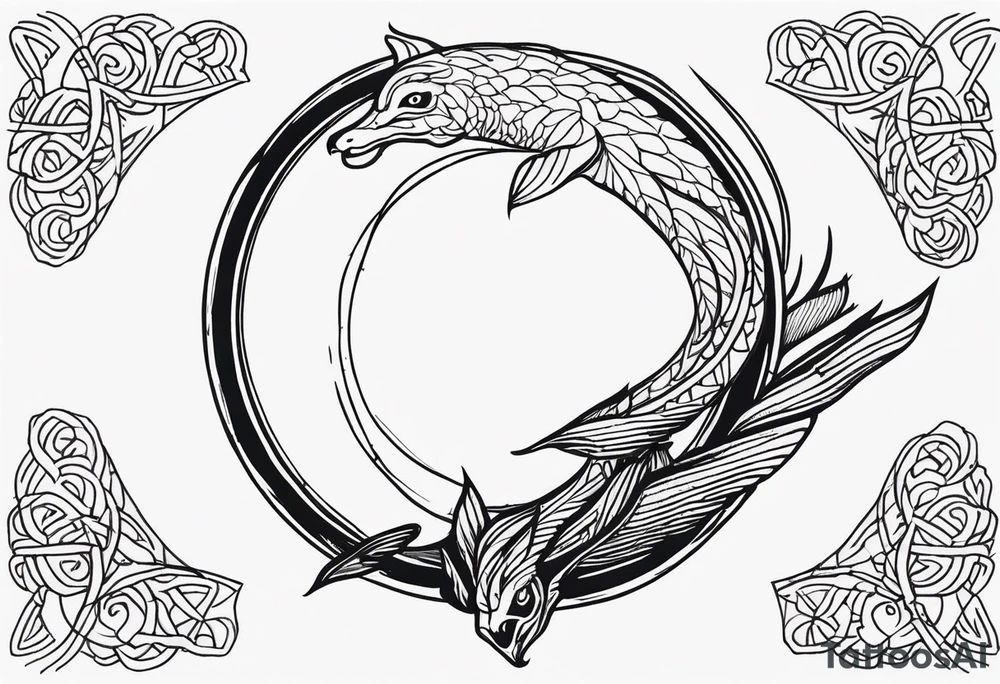 dead ouroboros enthropy tattoo idea
