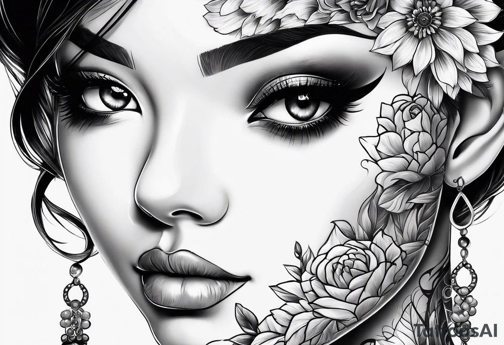 woman with boobs tattoo idea