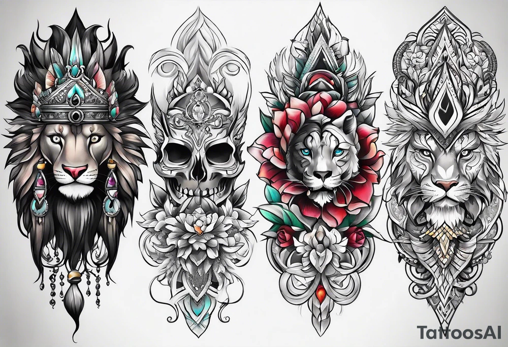 Full leg tattoo from hip to foot, temporary tattoo tattoo idea
