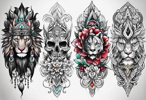 Full leg tattoo from hip to foot, temporary tattoo tattoo idea