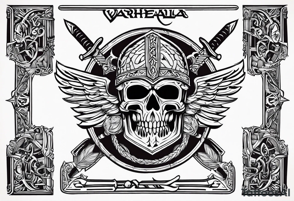 Valhalla
sword armour tattoo idea