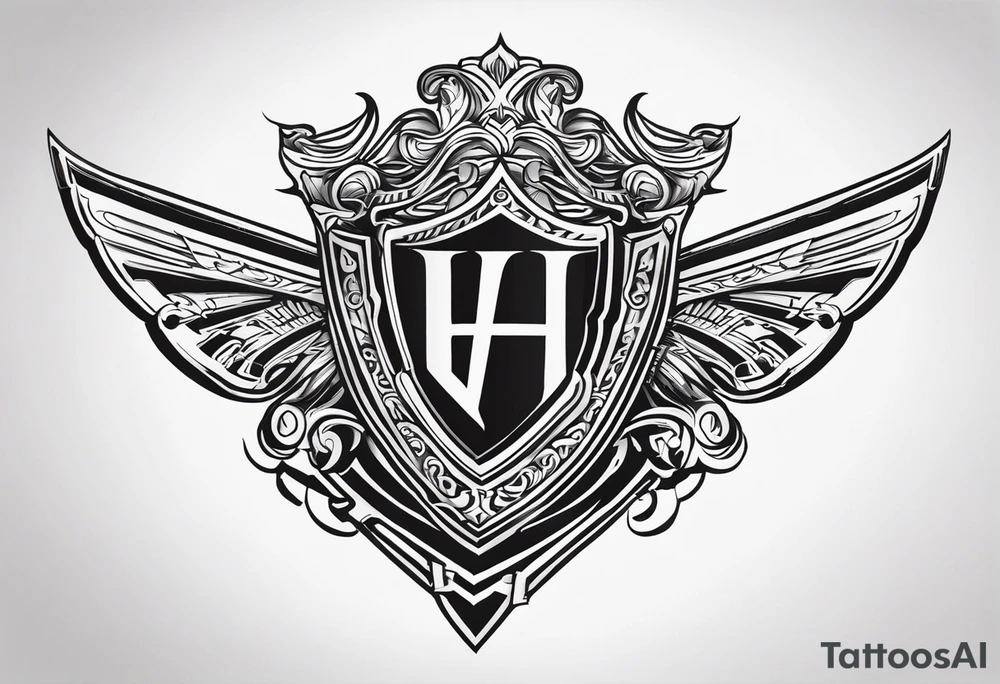 Valhalla steps shield tattoo idea