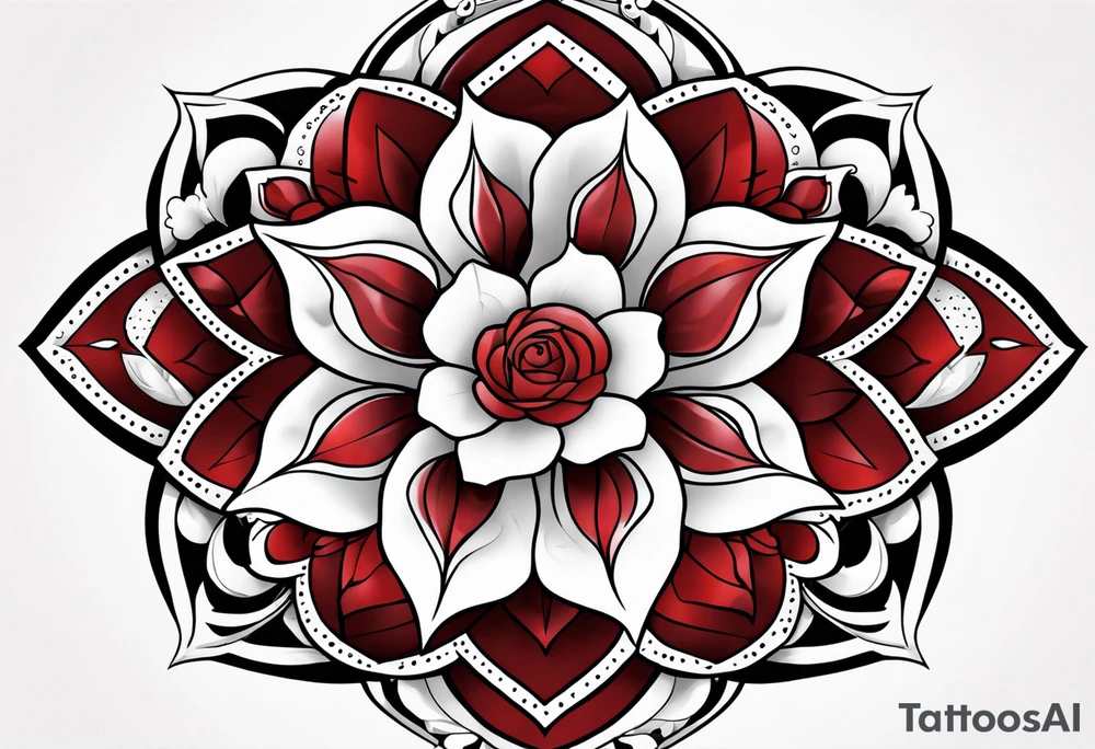 Tudor rose cygel tattoo idea
