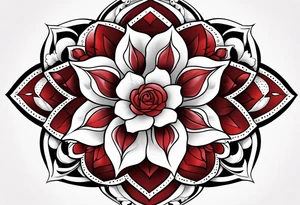 Tudor rose cygel tattoo idea