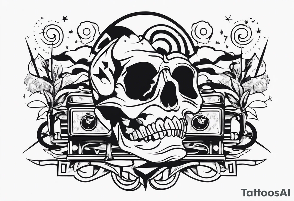 Rock a billy arm sleeve
Verschiedene Motive tattoo idea