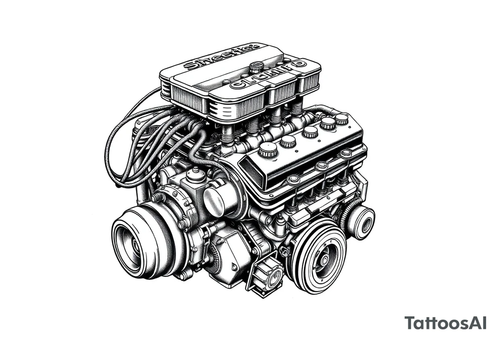 V8 engine tattoo idea