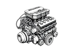 V8 engine tattoo idea