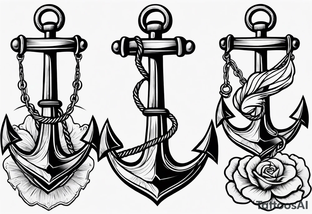 Traditional anchor tattoo idea