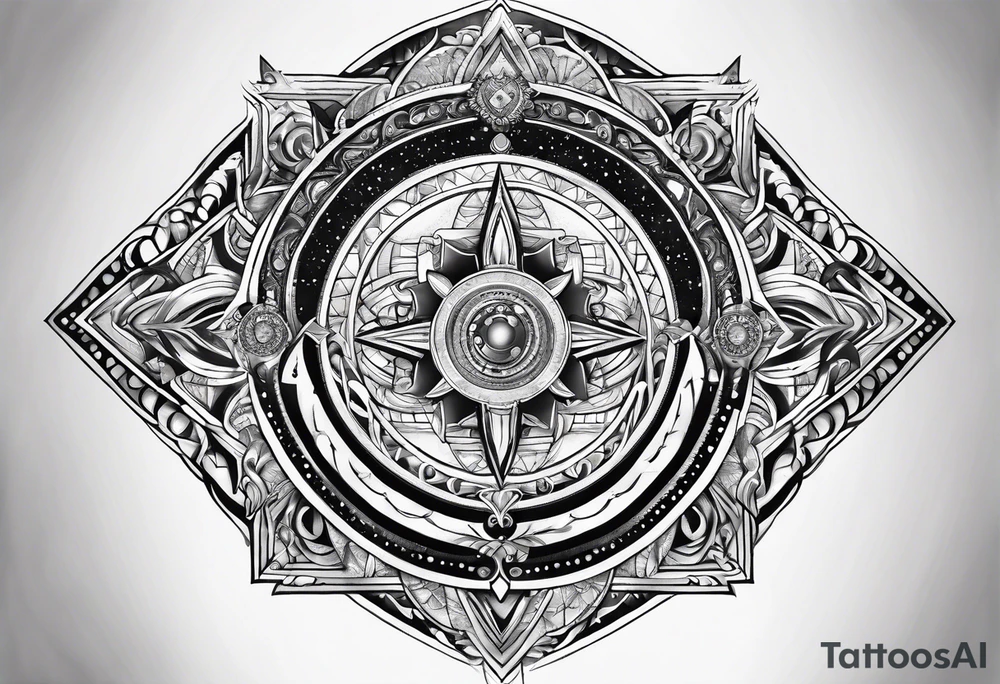 cosmic spiritual gateway tattoo idea