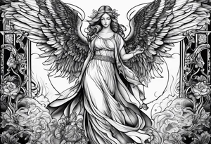 Biblical angel tattoo idea