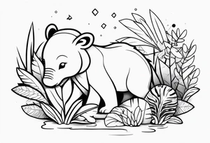 CUTE jungle creature tattoo idea