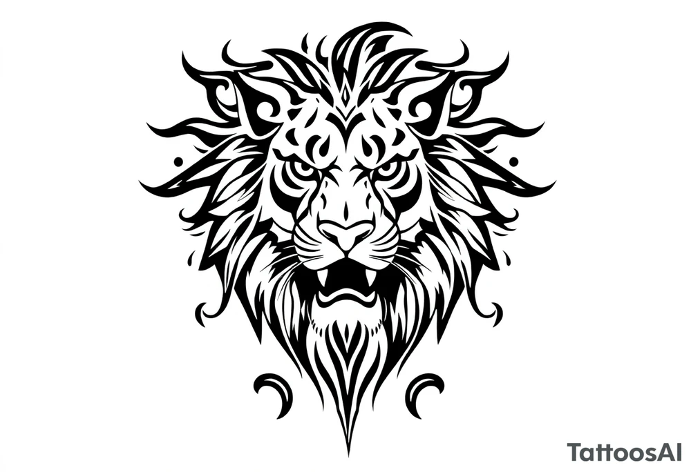 majestic lion tattoo idea