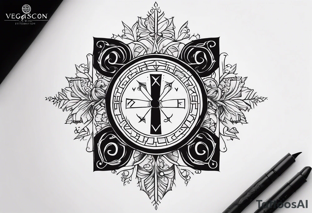 Vegvsir with a semicolon in the middle tattoo idea