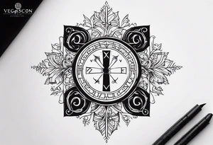 Vegvsir with a semicolon in the middle tattoo idea
