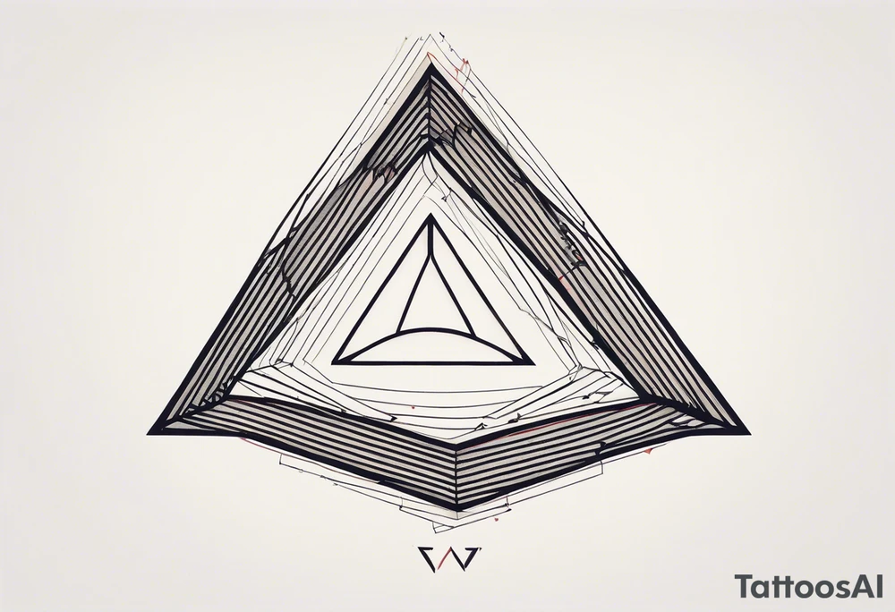 simple letter delta inside a loop of string tattoo idea
