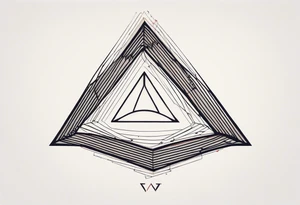 simple letter delta inside a loop of string tattoo idea
