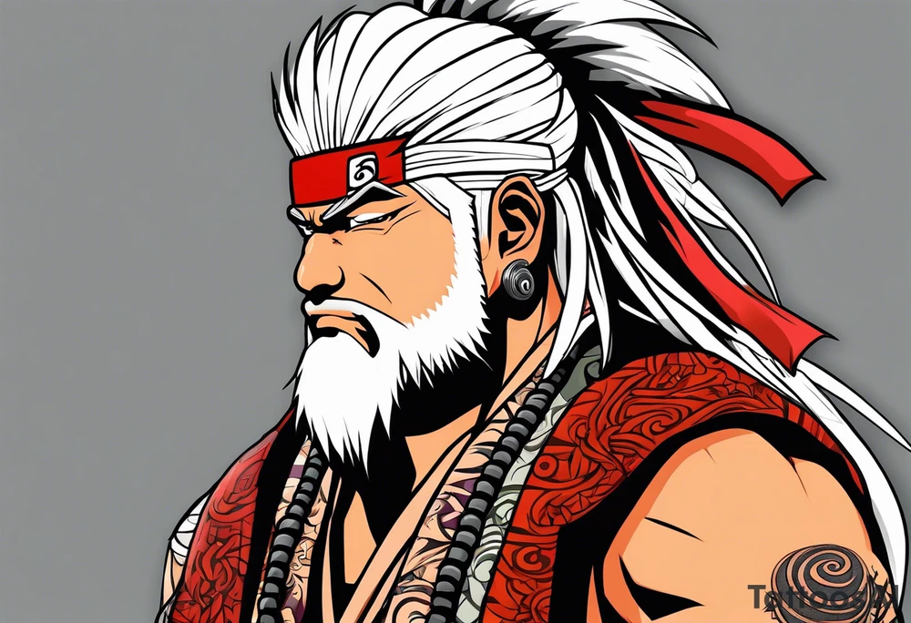 Jiraiya in Sage mode from the anime naruto tattoo idea