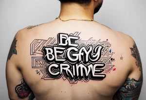 Be Gay Do Crime tattoo idea